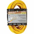 Coleman Cable Polar Solar 50 Ft. 12/3 Cold Weather 3-Outlet Extension Cord 3488SW0002